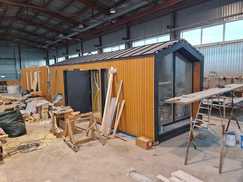 Interior view of a prefab manufacturer factory