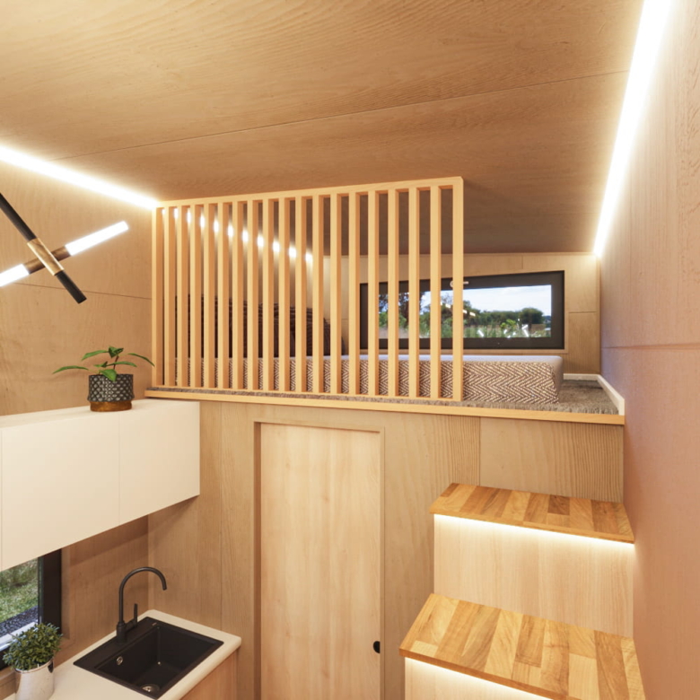 Tiny House Mocha Loft