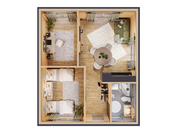 Cube House Premium Familiar Zeus, 50 m²