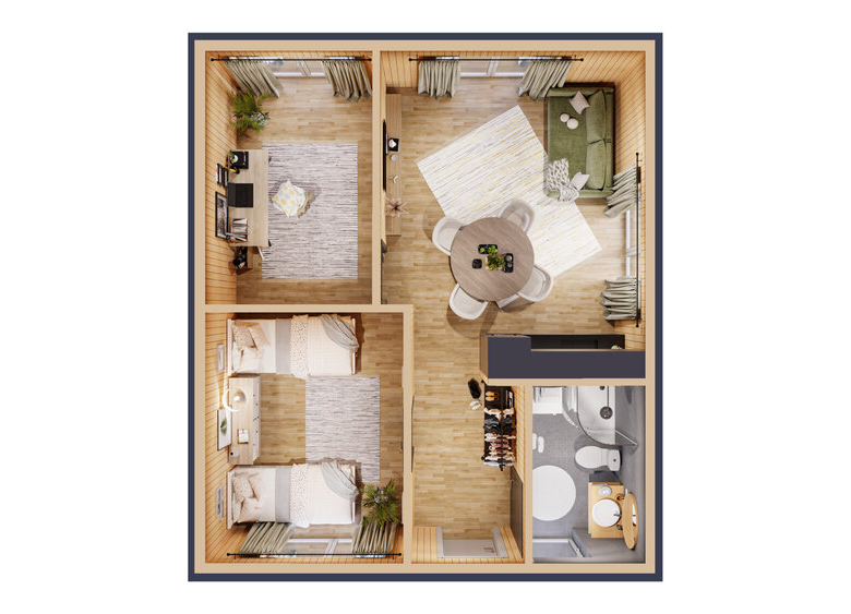 Cube House Premium Familiar Zeus, 50 m²