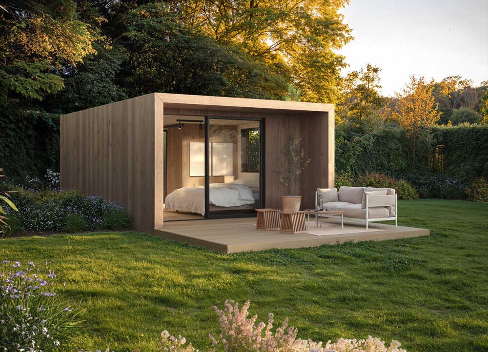 nook-prefab-nook-double-02 NOOK Double — Garden Room, Sloped Roof & Porch