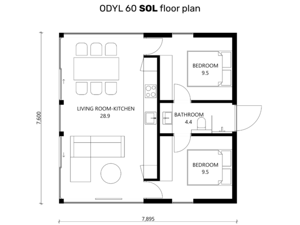 ODYL 60 2 CHAMBRES (3 plans d’étage)